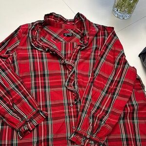 J. Crew Red and Black Plaid Shirt